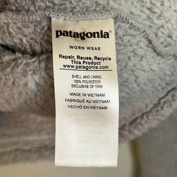 Patagonia Gray Fleece Long Sleeve Sweater Jacket Pullover Size M - Picture 6 of 6